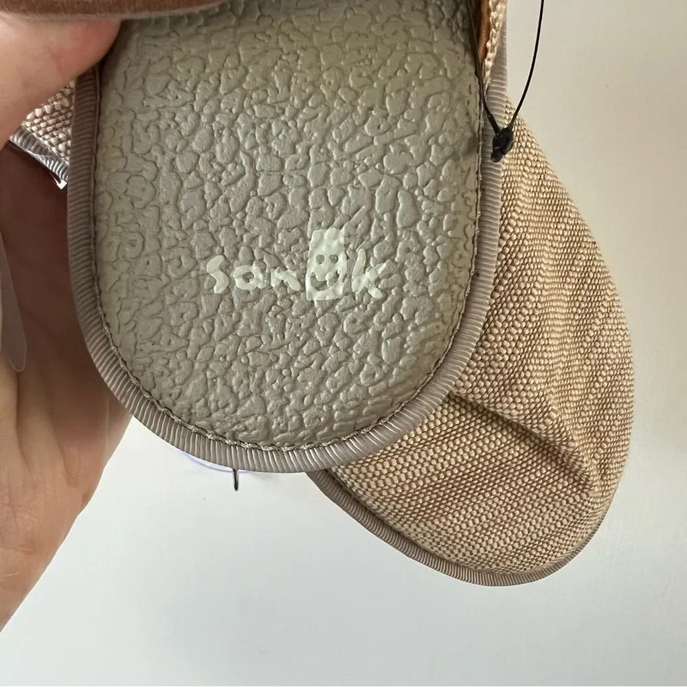 NEW Sanuk Yoga Sling Cruz Prints Flat Slingback Sandals in Tan